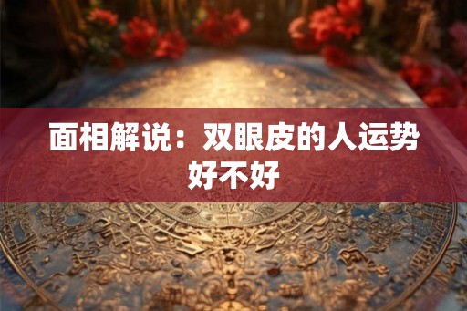 面相解说：双眼皮的人运势好不好