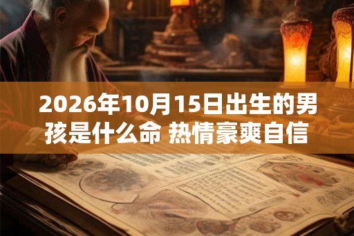 2026年10月15日出生的男孩是什么命 热情豪爽自信好胜