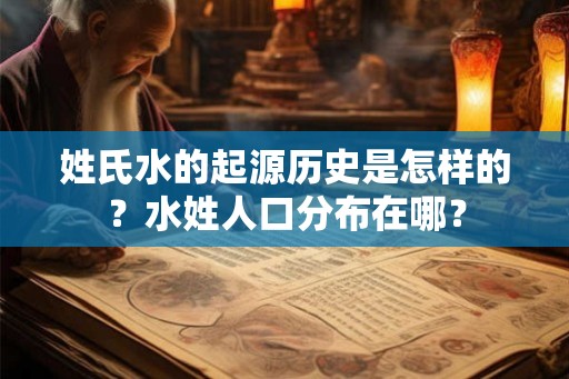 姓氏水的起源历史是怎样的?水姓人口分布在哪? 姓氏水的起源历史是怎样的?水姓人口分布在哪?