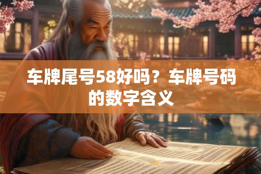 车牌尾号58好吗？车牌号码的数字含义