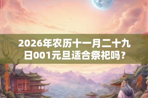 2026年农历十一月二十九日001元旦适合祭祀吗？