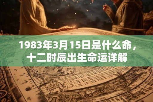 1983年3月15日是什么命，十二时辰出生命运详解
