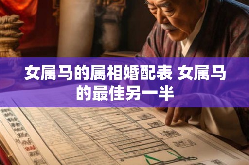 女属马的属相婚配表 女属马的最佳另一半 女属马的属相婚配表 女属马的最佳另一半