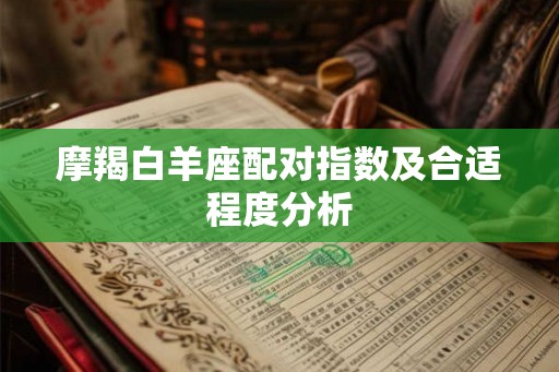 摩羯白羊座配对指数及合适程度分析 摩羯白羊座配对指数及合适程度分析
