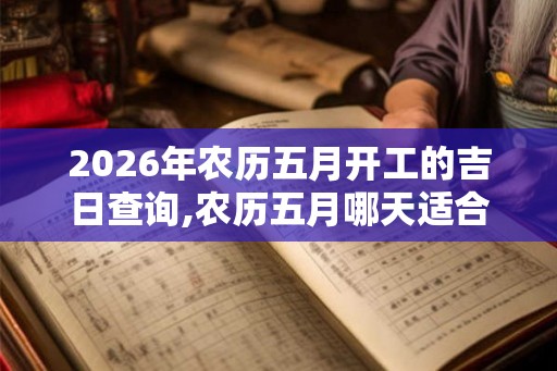 2026年农历五月开工的吉日查询,农历五月哪天适合开业？