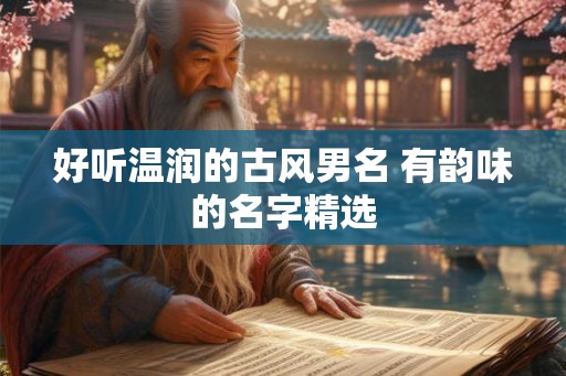 好听温润的古风男名 有韵味的名字精选