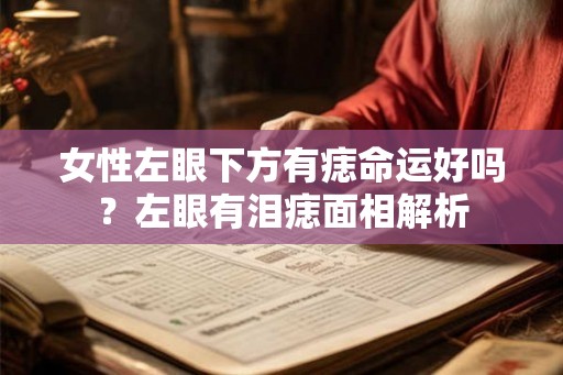女性左眼下方有痣命运好吗？左眼有泪痣面相解析