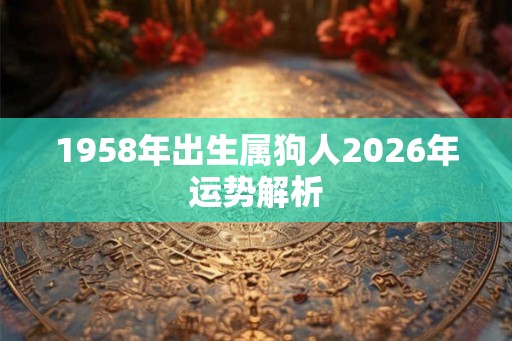 1958年出生属狗人2026年运势解析