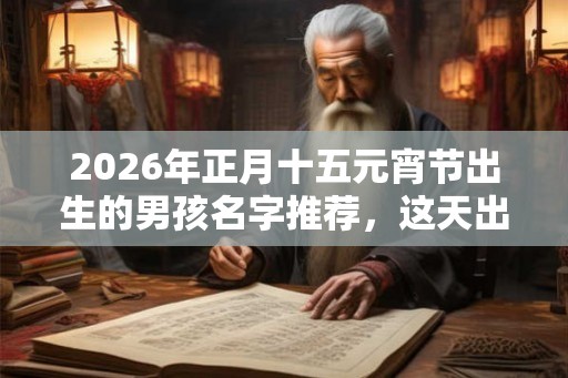2026年正月十五元宵节出生的男孩名字推荐，这天出生的孩子好吗？