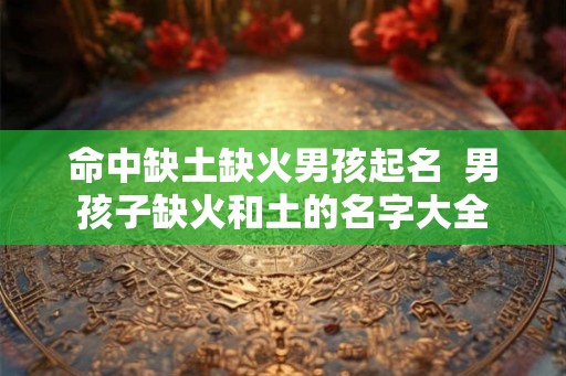 命中缺土缺火男孩起名  男孩子缺火和土的名字大全
