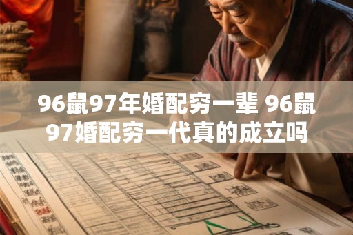 96鼠97年婚配穷一辈 96鼠97婚配穷一代真的成立吗