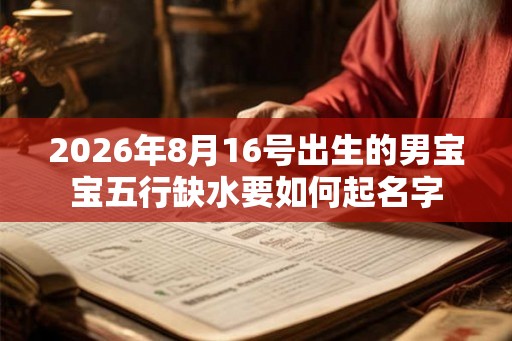 2026年8月16号出生的男宝宝五行缺水要如何起名字