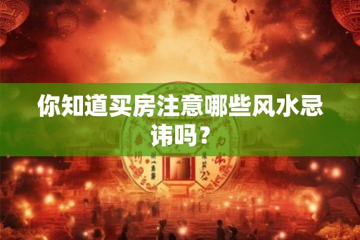 你知道买房注意哪些风水忌讳吗? 你知道买房注意哪些风水忌讳吗?