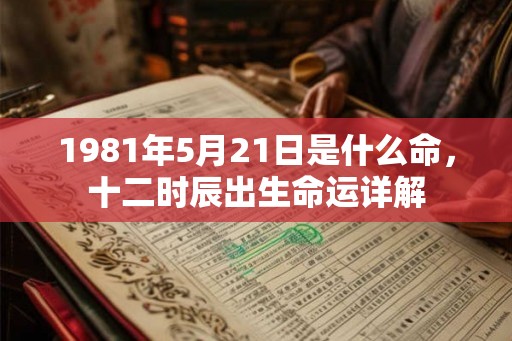 1981年5月21日是什么命，十二时辰出生命运详解