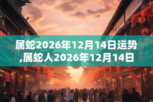 属蛇2026年12月14日运势,属蛇人2026年12月14日财运,生肖蛇2026年12月14日运势