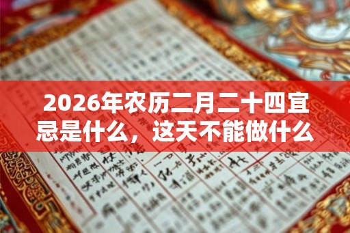 2026年农历二月二十四宜忌是什么，这天不能做什么？