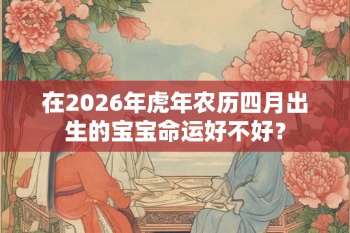 在2026年虎年农历四月出生的宝宝命运好不好？