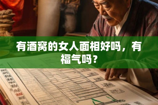 有酒窝的女人面相好吗，有福气吗？