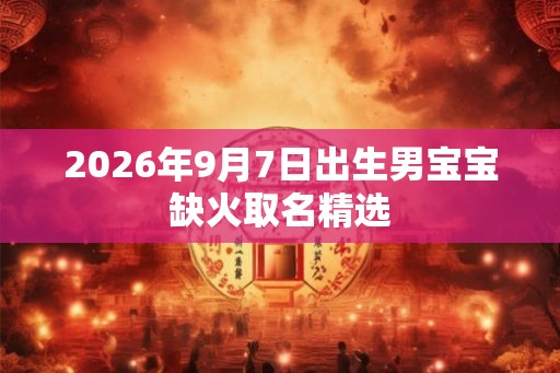 2026年9月7日出生男宝宝缺火取名精选