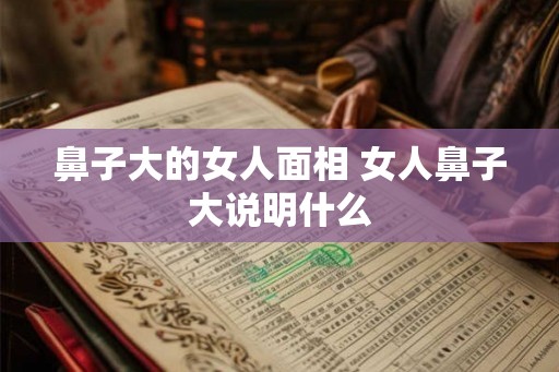 鼻子大的女人面相 女人鼻子大说明什么