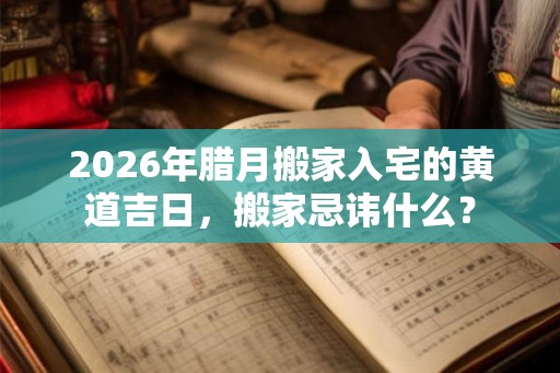 2026年腊月搬家入宅的黄道吉日,搬家忌讳什么? 2026年腊月搬家入宅的黄道吉日,搬家忌讳什么?