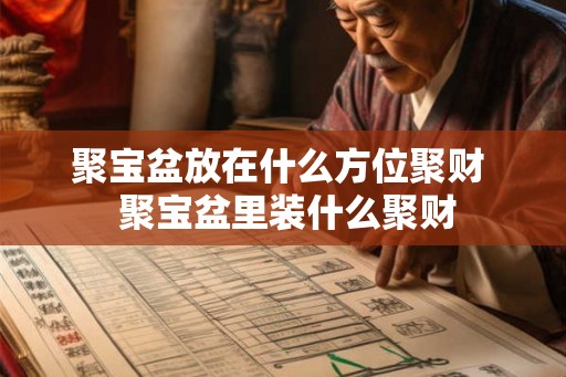聚宝盆放在什么方位聚财  聚宝盆里装什么聚财
