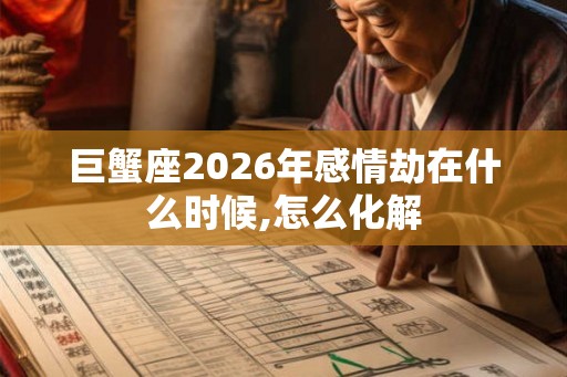 巨蟹座2026年感情劫在什么时候,怎么化解