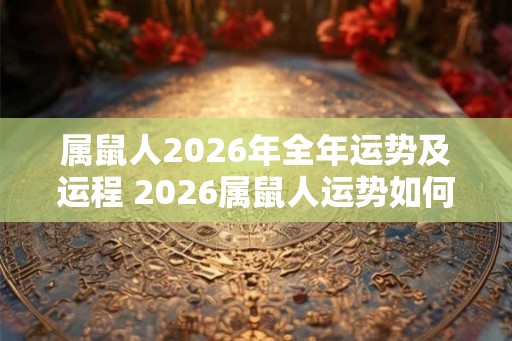 属鼠人2026年全年运势及运程 2026属鼠人运势如何
