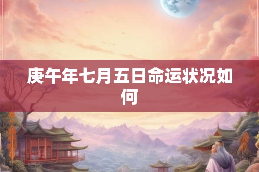 庚午年七月五日命运状况如何 庚午年七月五日命运状况如何