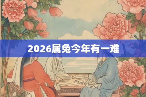 2026属兔今年有一难