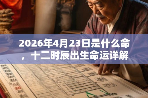 2026年4月23日是什么命,十二时辰出生命运详解 2026年4月23日是什么命,十二时辰出生命运详解