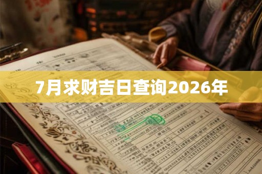 7月求财吉日查询2026年 7月求财吉日查询2026年