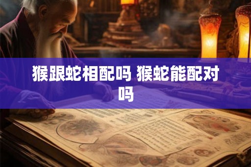 猴跟蛇相配吗 猴蛇能配对吗
