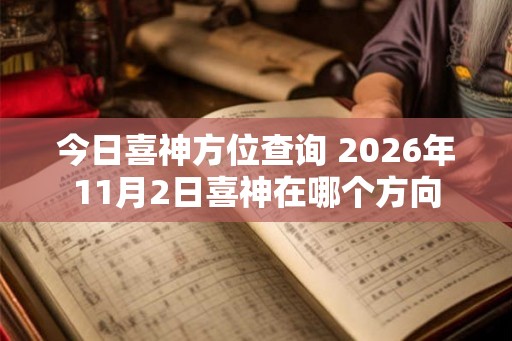 今日喜神方位查询 2026年11月2日喜神在哪个方向