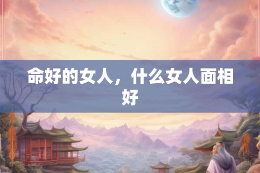 命好的女人，什么女人面相好