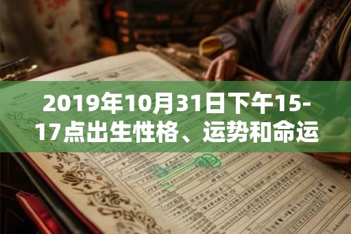 2019年10月31日下午15-17点出生性格、运势和命运