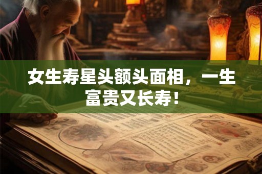 女生寿星头额头面相，一生富贵又长寿！