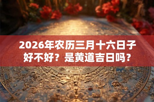 2026年农历三月十六日子好不好？是黄道吉日吗？