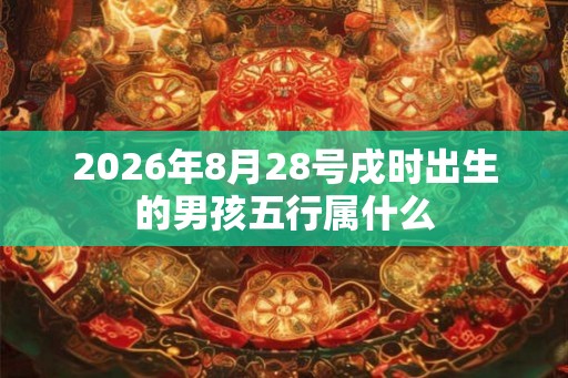 2026年8月28号戌时出生的男孩五行属什么