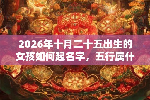 2026年十月二十五出生的女孩如何起名字，五行属什么