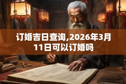 订婚吉日查询,2026年3月11日可以订婚吗