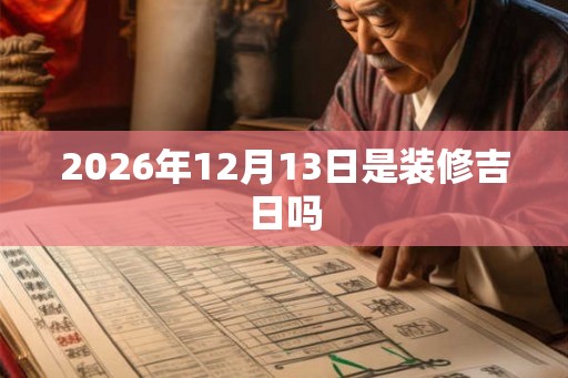2026年12月13日是装修吉日吗