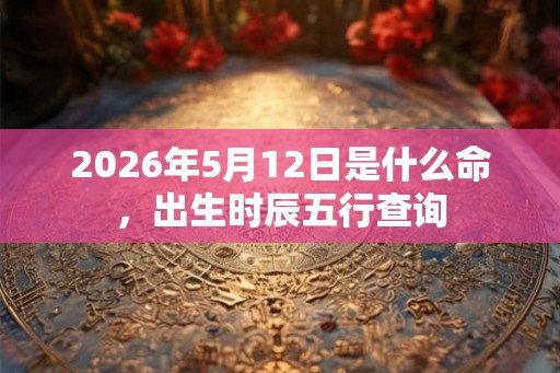 2026年5月12日是什么命，出生时辰五行查询
