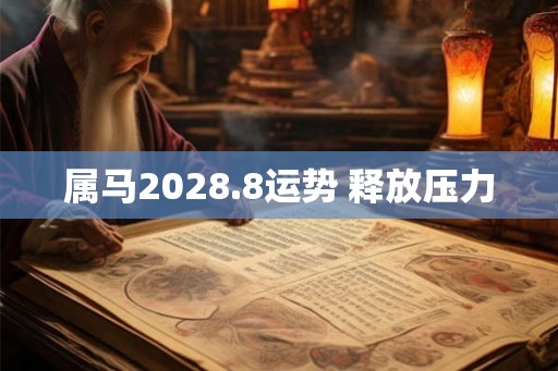 属马2028.8运势 释放压力