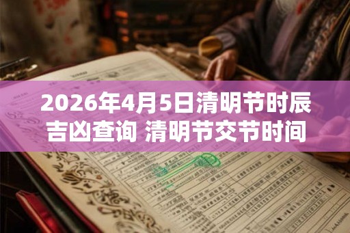 2026年4月5日清明节时辰吉凶查询 清明节交节时间 2026年4月5日清明节时辰吉凶查询 清明节交节时间
