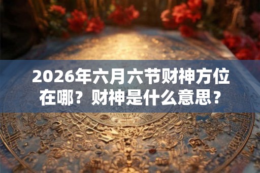 2026年六月六节财神方位在哪？财神是什么意思？