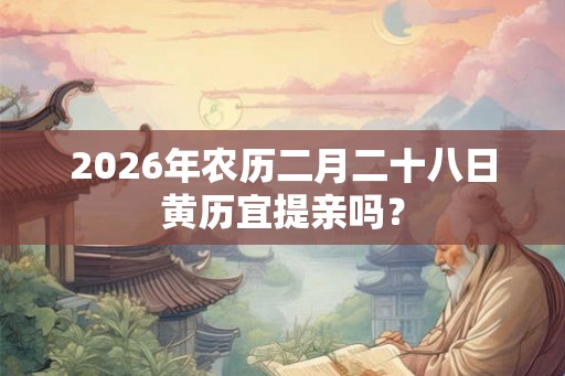 2026年农历二月二十八日黄历宜提亲吗？