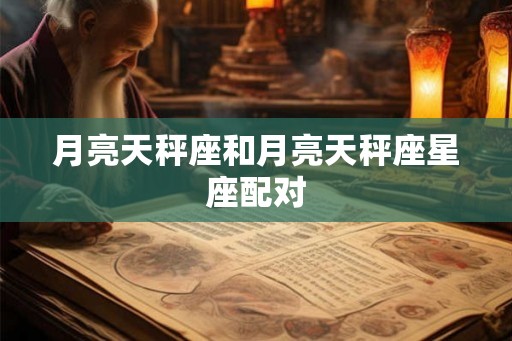 月亮天秤座和月亮天秤座星座配对