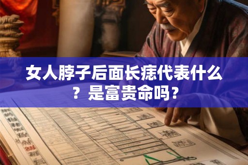 女人脖子后面长痣代表什么？是富贵命吗？