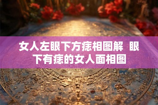 女人左眼下方痣相图解 眼下有痣的女人面相图 女人左眼下方痣相图解 眼下有痣的女人面相图